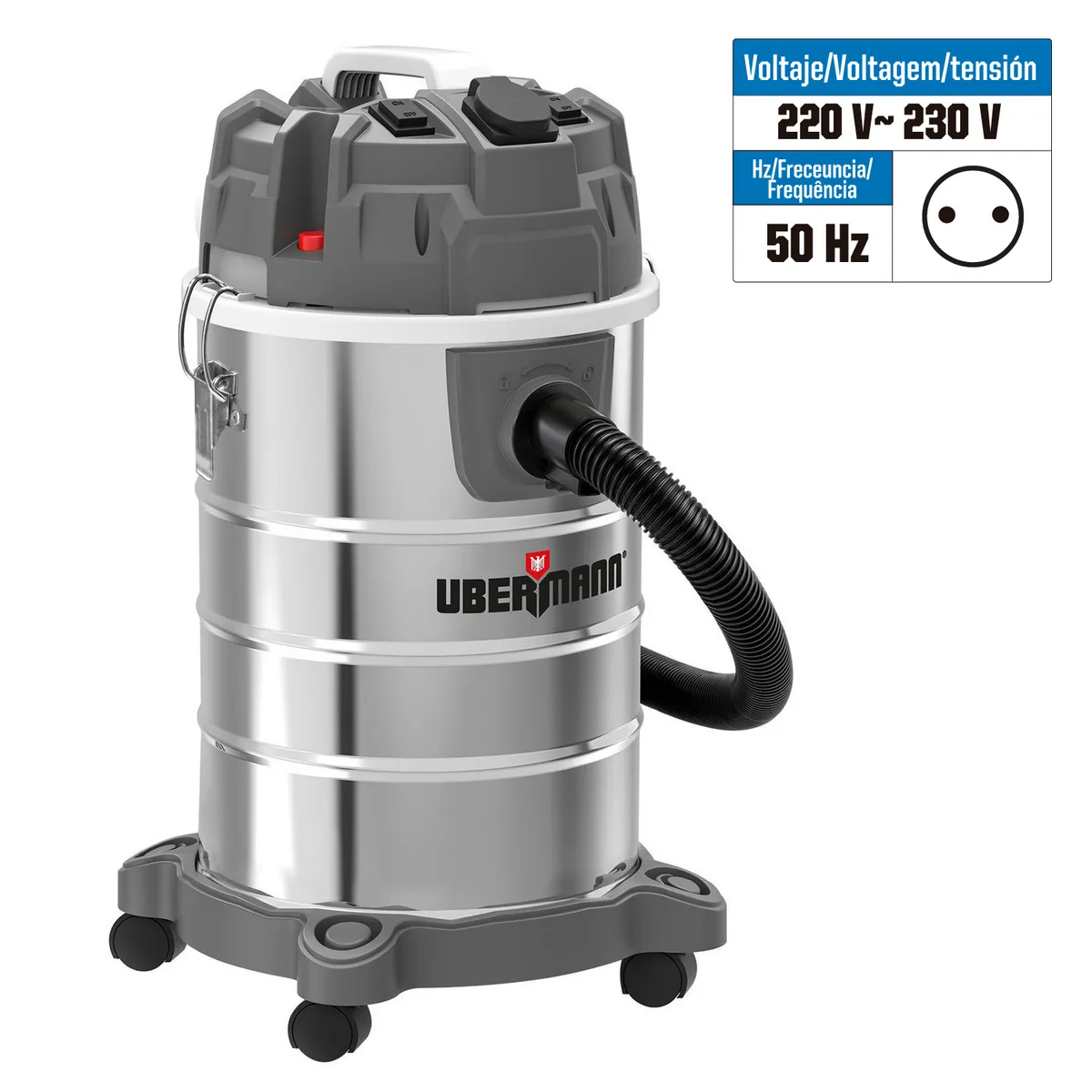 UBERMANN - Aspiradora Eléctrica 1400 W 30 Litros 40035-00005