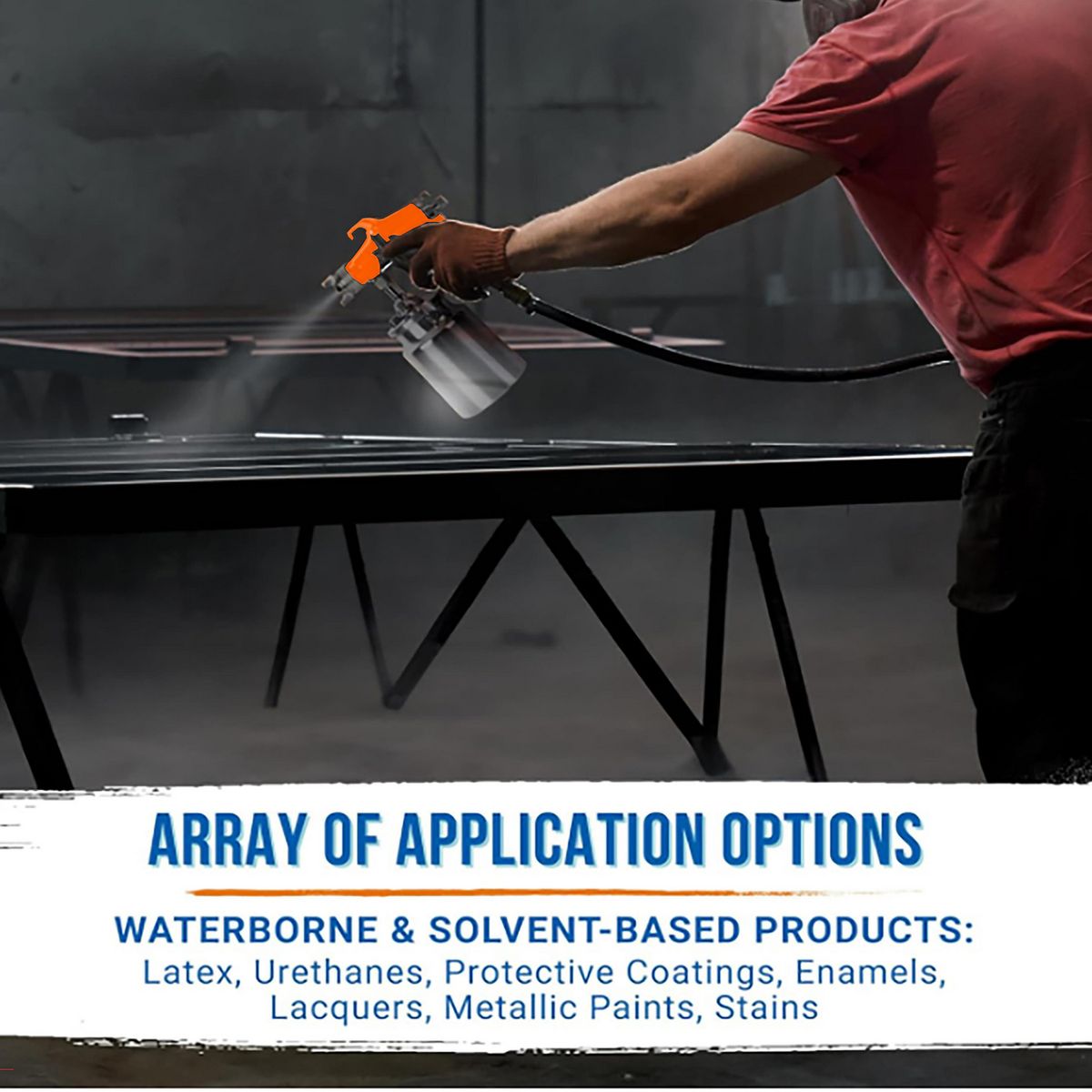 BAUKER - Pistola de pintura alta presión 1 litro