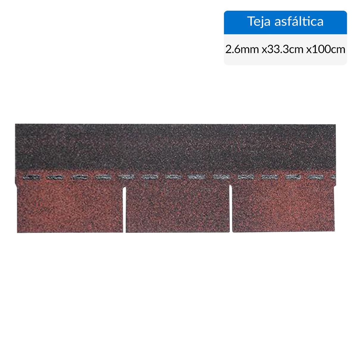 BOLKOW - Teja Asfáltica 0,333X1M 3,1M2 Rojo