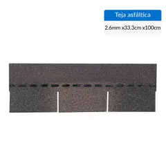 BOLKOW - Teja Asfalto/Fibra de Vidrio Fundida 33.3x100 cm 2.6 mm Café 3,1M2