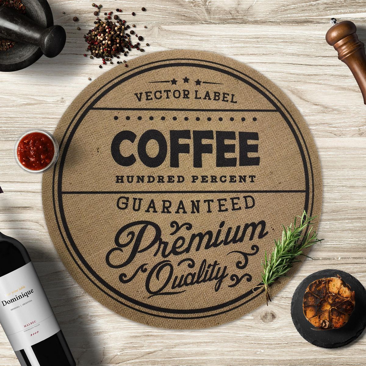 JUST HOME COLLECTION - Individuales Redonda 38x38 cm Vintage Diseños Surtidos