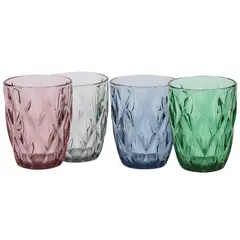 JUST HOME COLLECTION - Vaso Vidrio 280 ml Colores Surtidos