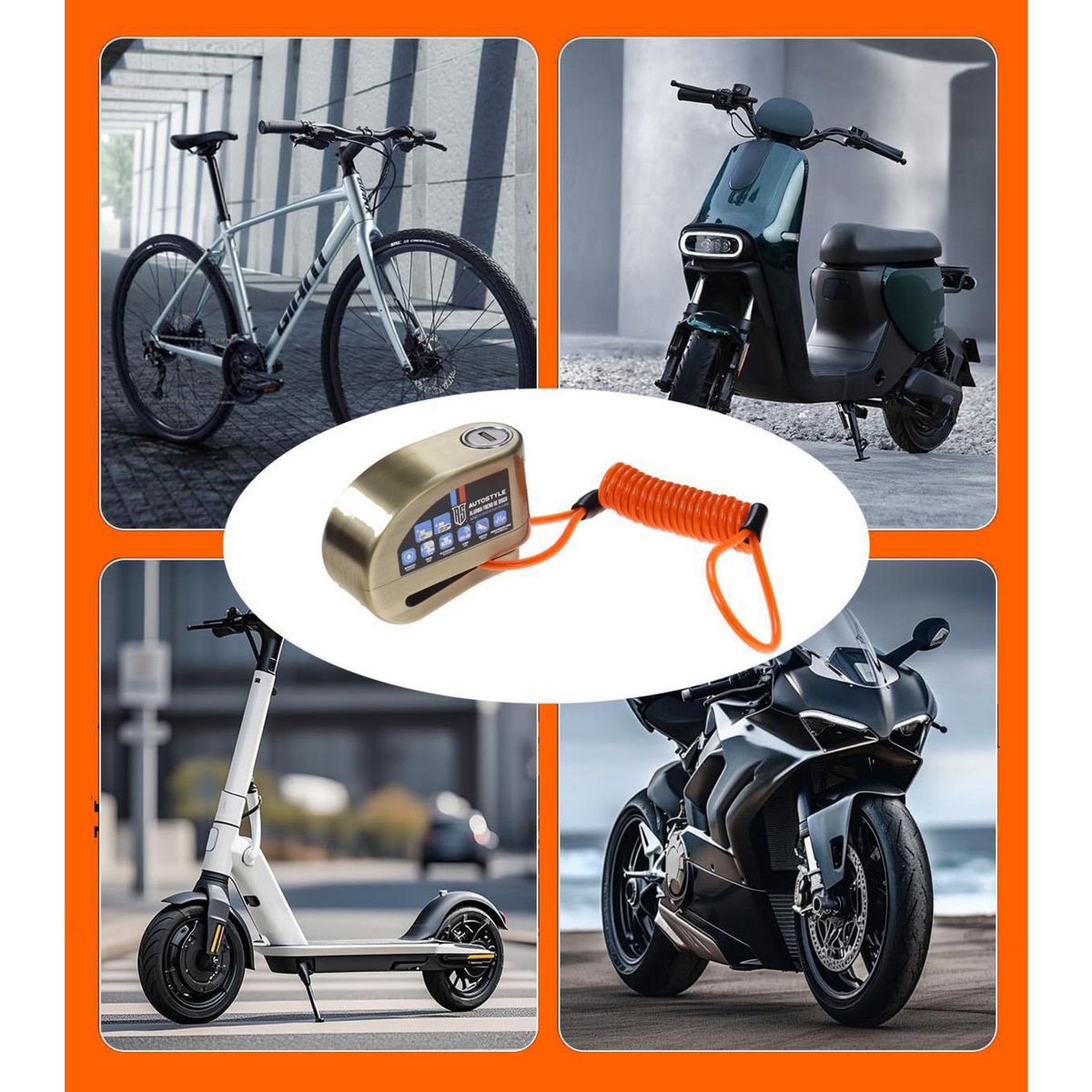 AUTOSTYLE - Alarma de bloqueo sistema disco