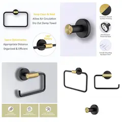 SENSI DACQUA - Set 3 Piezas Accesorios Negro y Dorado