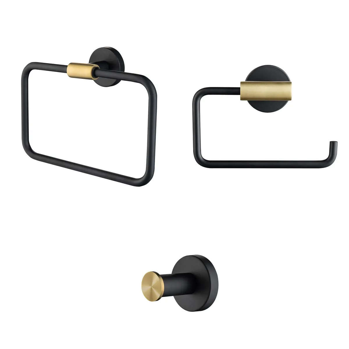 SENSI DACQUA - Set 3 Piezas Accesorios Negro y Dorado