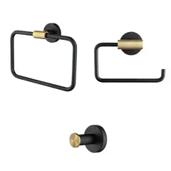 SENSI DACQUA - Set 3 Piezas Accesorios Negro y Dorado
