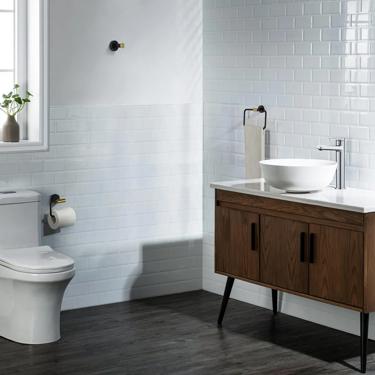 SENSI DACQUA - Set 3 Piezas Accesorios Negro y Dorado