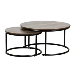 JUST HOME COLLECTION - Mesa de centro Tallin Madera 77x77x40 cm