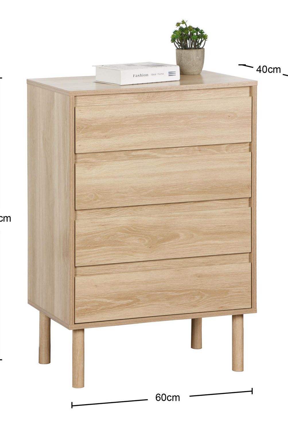 JUST HOME COLLECTION - Cómoda 1 Cajón(es) Doha 60x90x40 cm Café Claro