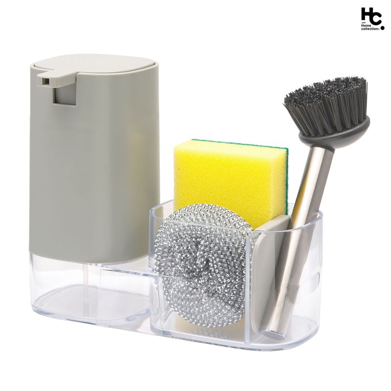 JUST HOME COLLECTION - Juego Dispensador 19.4x16x9.8 cm Gris