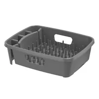 Secaplatos plástico 34x43x12,6 cm gris