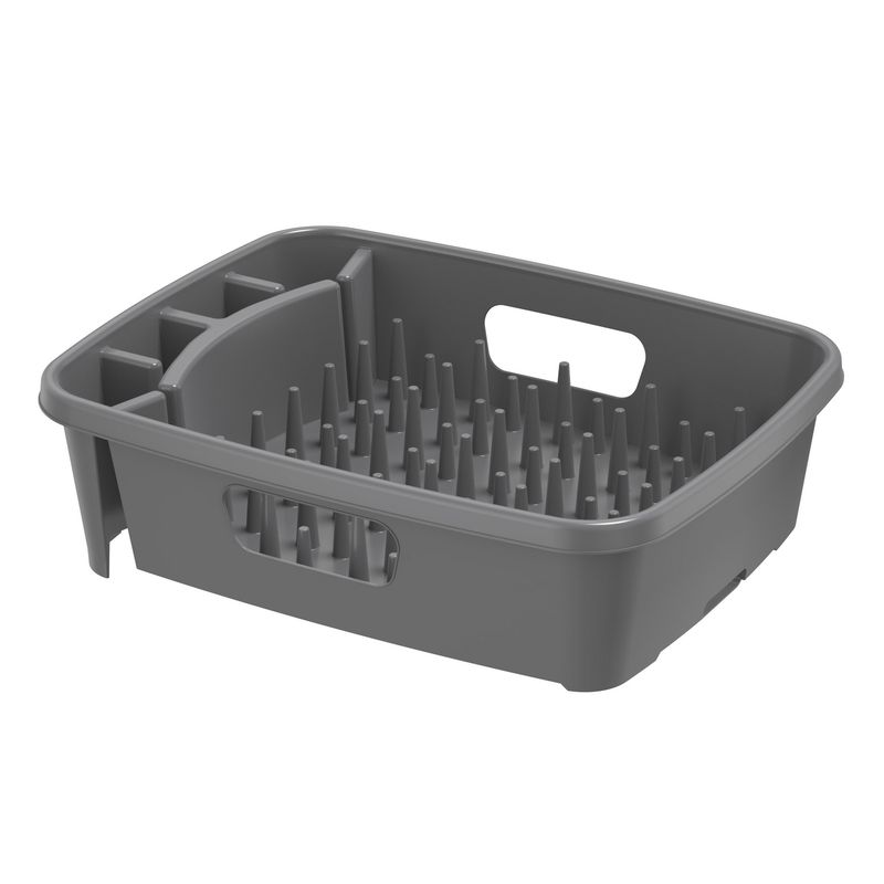 JUST HOME COLLECTION - Secaplatos plástico 34x43x12,6 cm gris