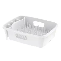 JUST HOME COLLECTION - Secaplatos plástico 34x43x12,6 cm blanco