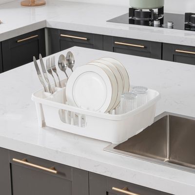 Imagen 2 del producto Secaplatos plástico 34x43x12,6 cm blanco