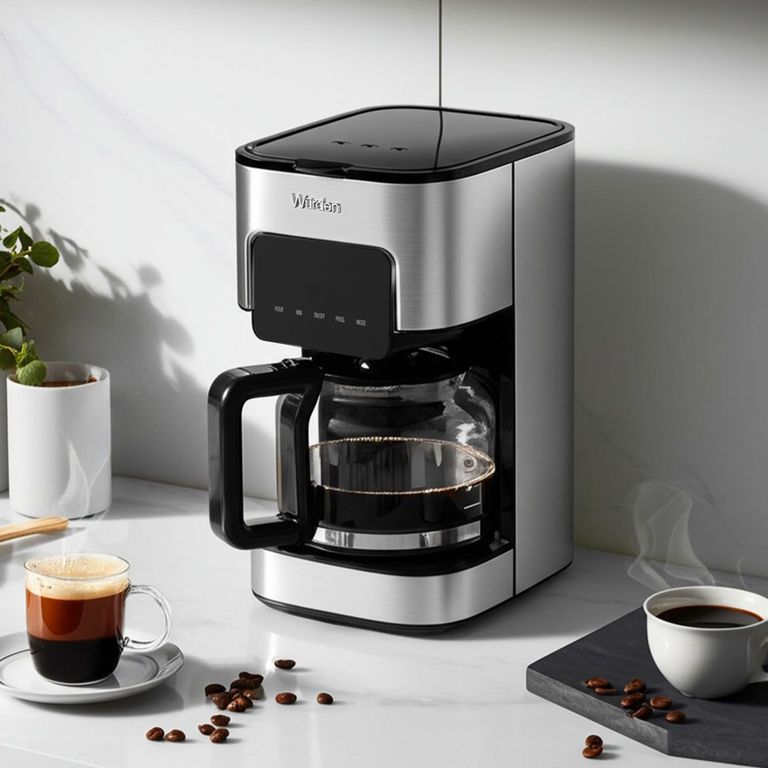 Cafetera 1.5 l 800 W Plateado/ Negro