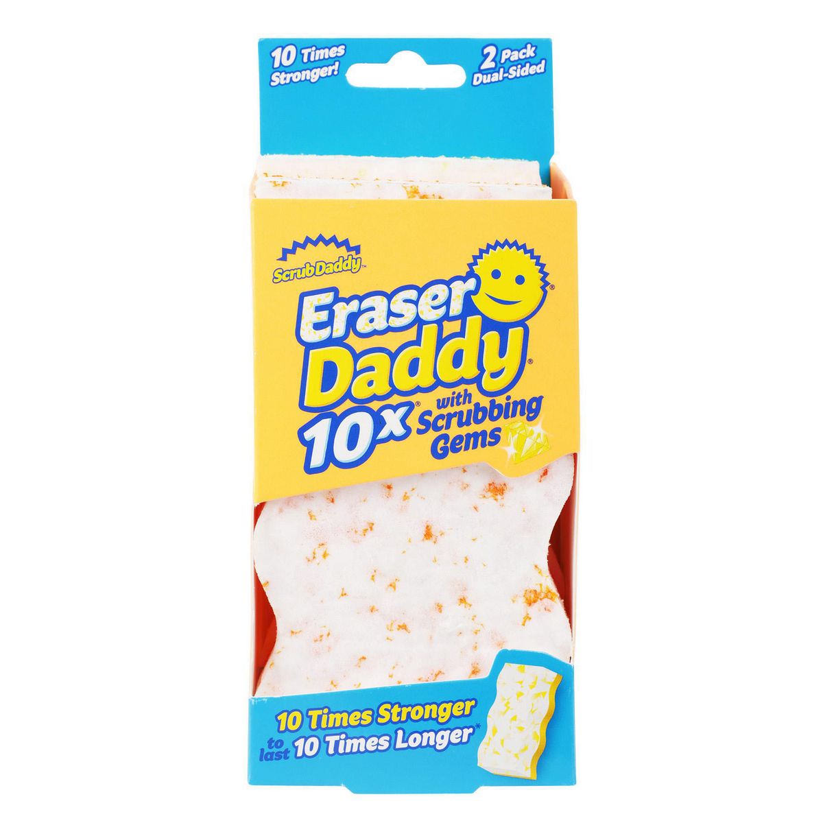 SCRUB DADDY - Esponja Borradora Scrub Daddy Eraser para Limpieza Pack de 2 Unidades