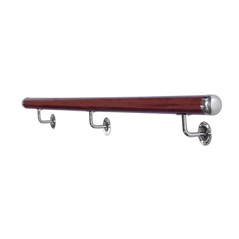 HOLZTEK - Pasamano redondo PVC terminación caoba 150 cm
