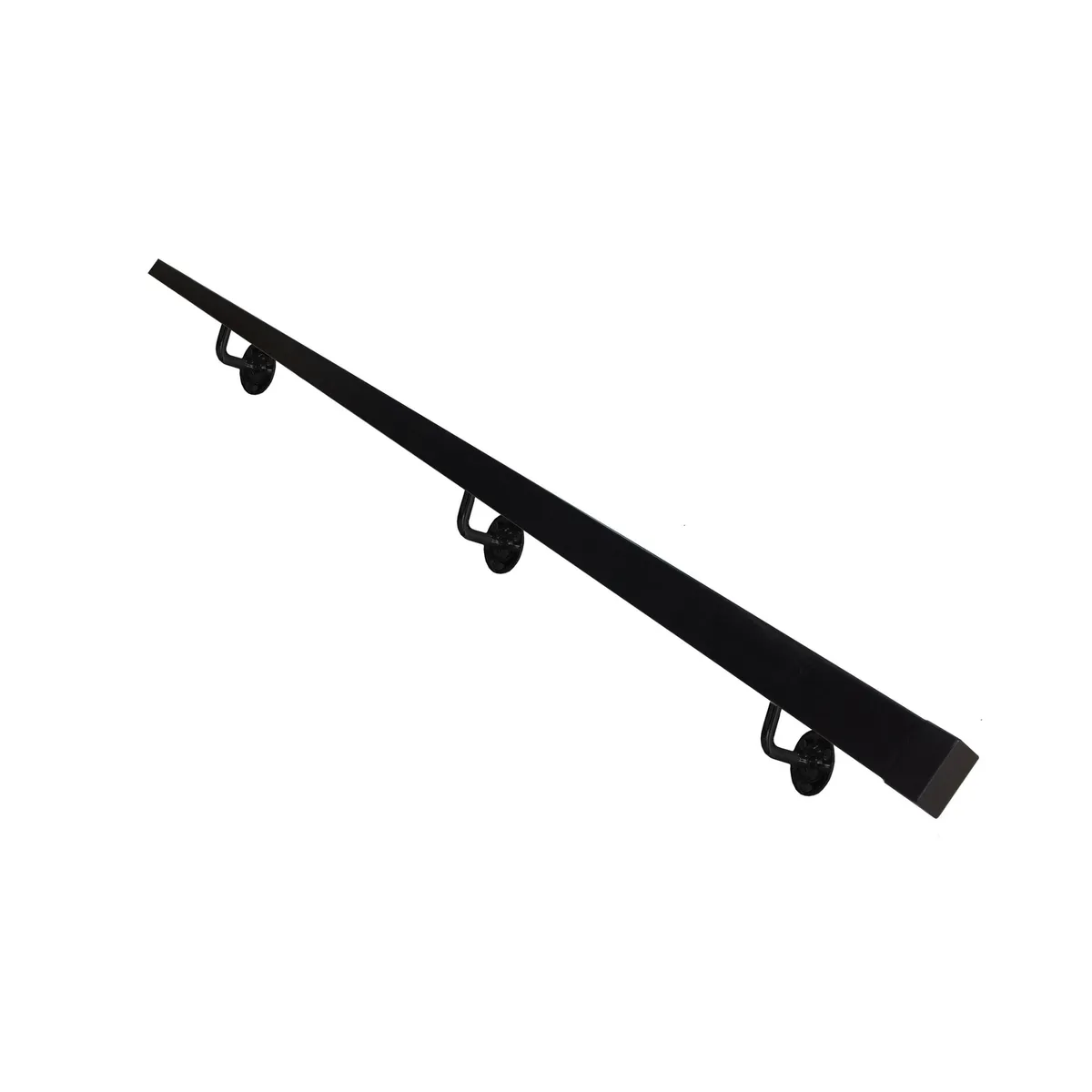 HOLZTEK - Pasamano Cuadrado PVC Negro 200 cm