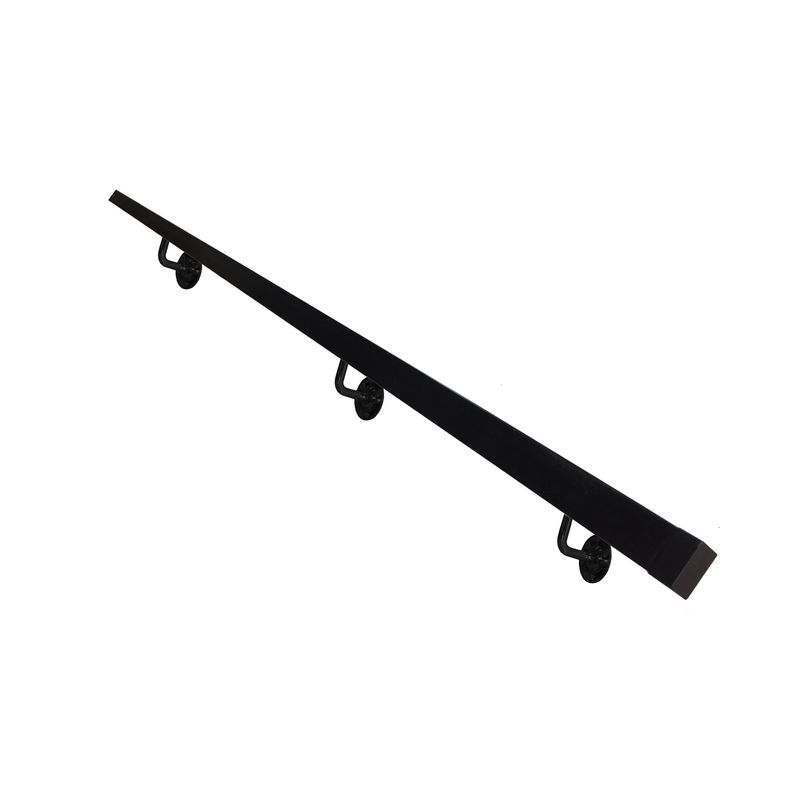 HOLZTEK - Pasamano cuadrado 200 cm negro