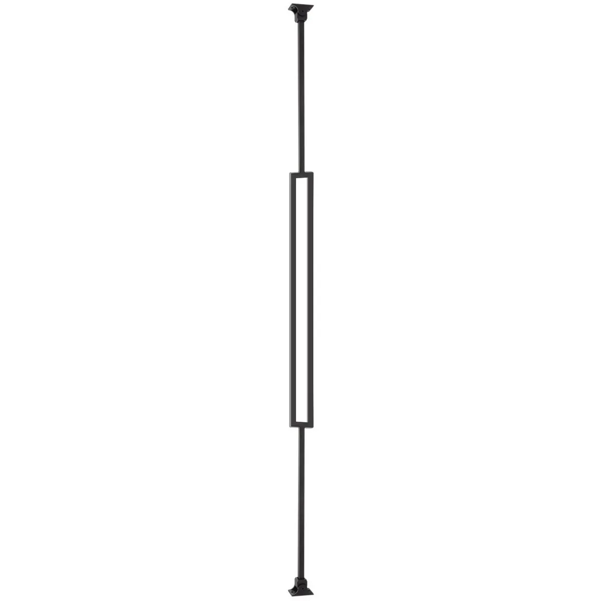 HOLZTEK - Balaustro de acero rectangular negro 92 cm