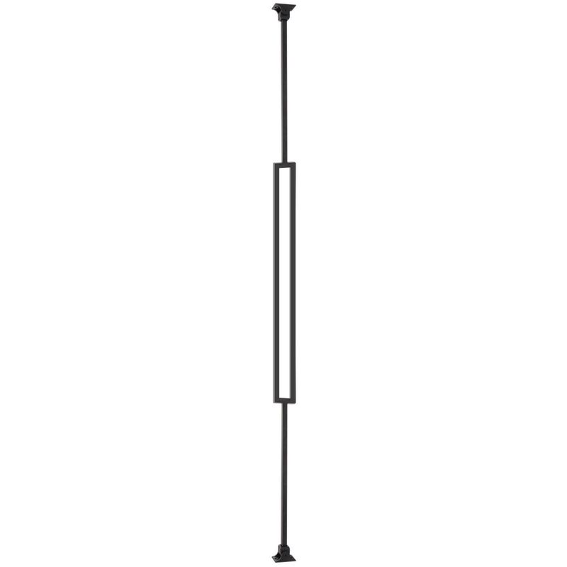 HOLZTEK - Balaustro de acero rectangular negro 92 cm
