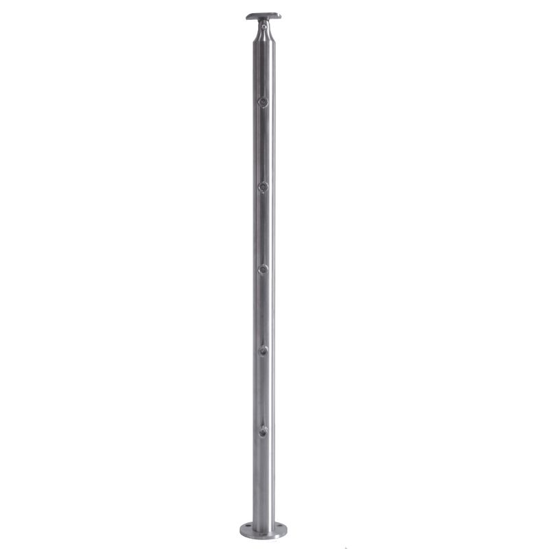 HOLZTEK - Poste adicional redondo acero inoxidable 95 cm