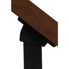 HOLZTEK - Poste adicional rectangular aluminio negro 91 cm