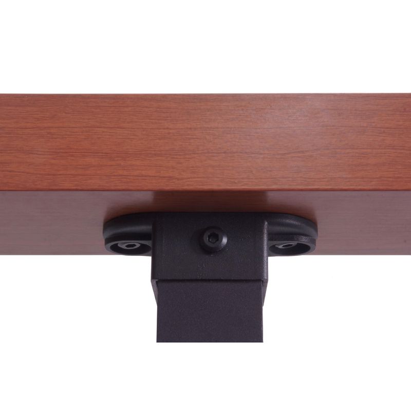 HOLZTEK - Poste adicional rectangular aluminio negro 91 cm