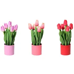 JUST HOME COLLECTION - Planta Artificial Tulipan 37 cm Rosado; Rojo; Morado