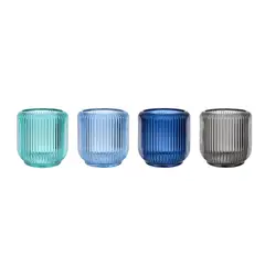 JUST HOME COLLECTION - Portavela vidrio 8,5 cm. Color surtido