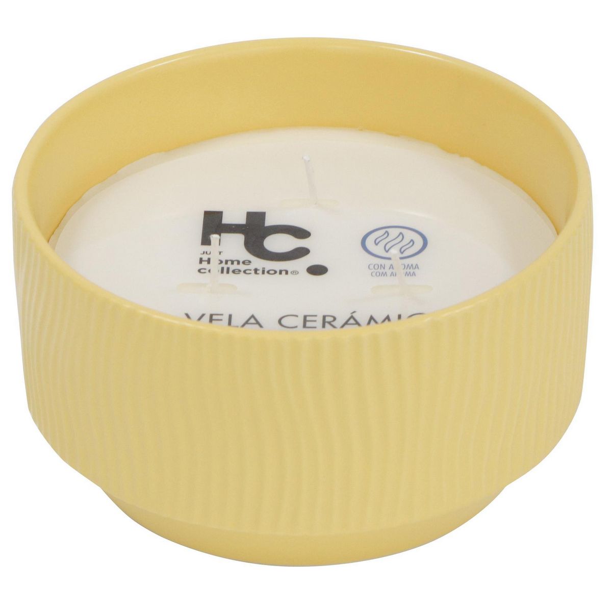 JUST HOME COLLECTION - Vela con Vaso de Cerámica 14,5 cm Aroma color surtido