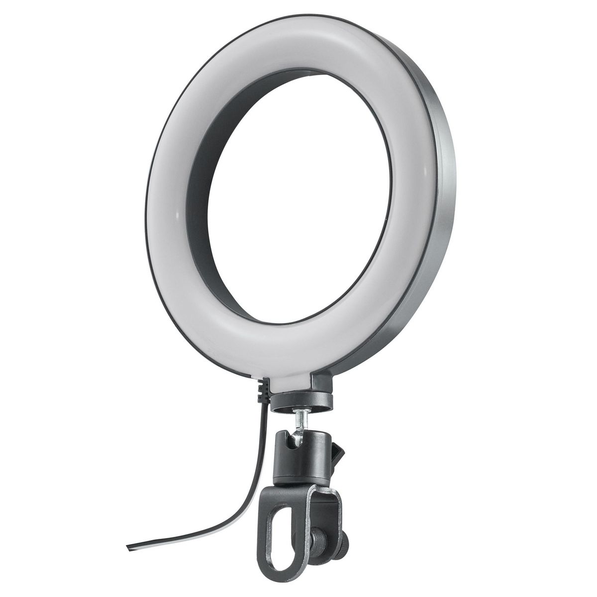 JUST HOME COLLECTION - Aro de Luz Clip Negro 3.5x25 cm