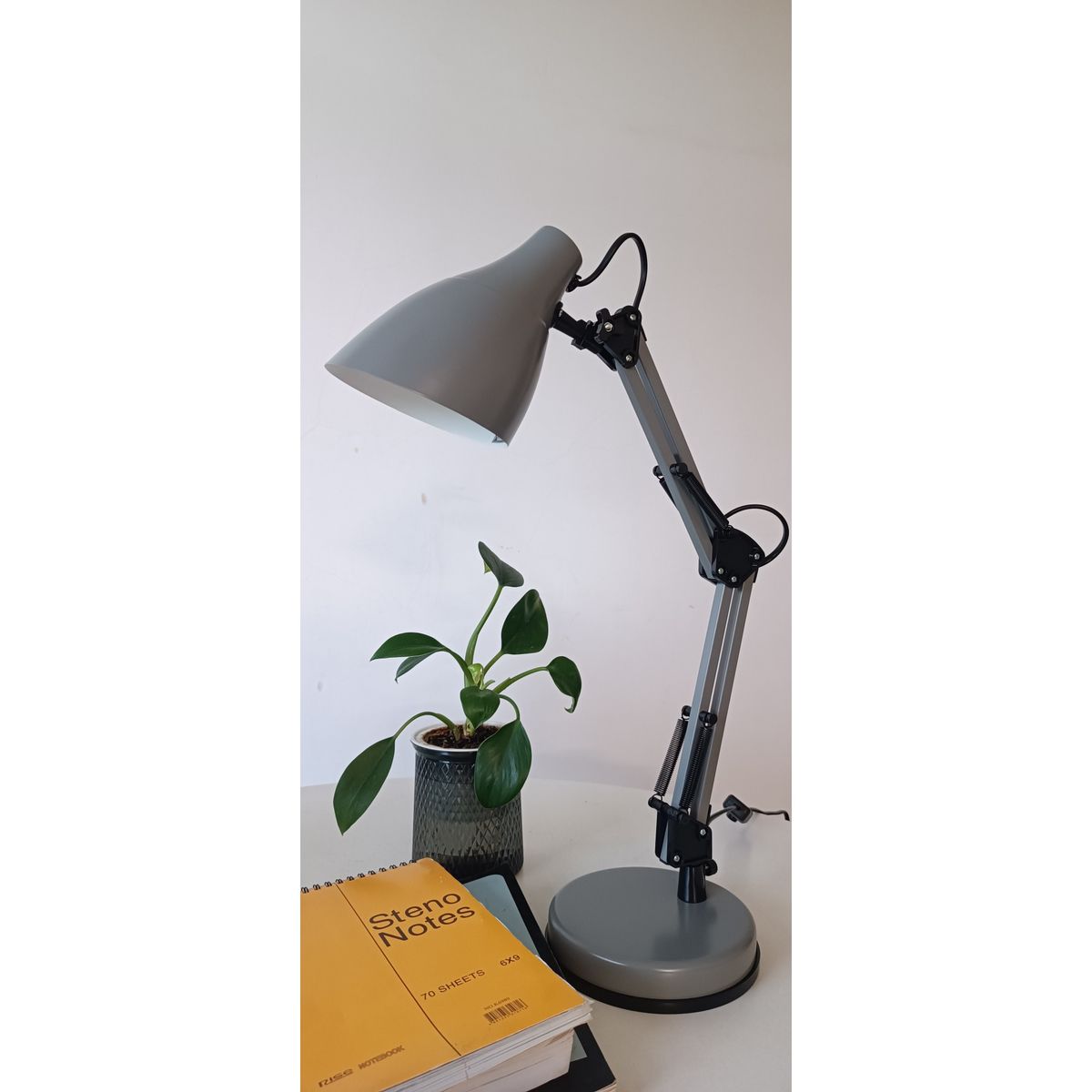 CASA BONITA - Lámpara de Escritorio Artic Gris 15.5x48 cm