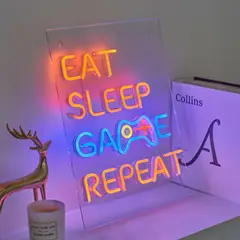 JUST HOME COLLECTION - Lámpara Led Neón Batería Eatsleep