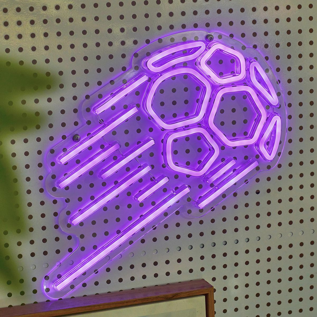 JUST HOME COLLECTION - Lámpara Pelota Morado 40x23 cm