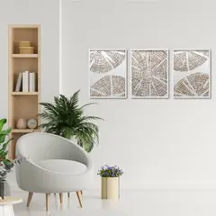 JUST HOME COLLECTION - Set 3 Cuadros Tela 46x60 cm