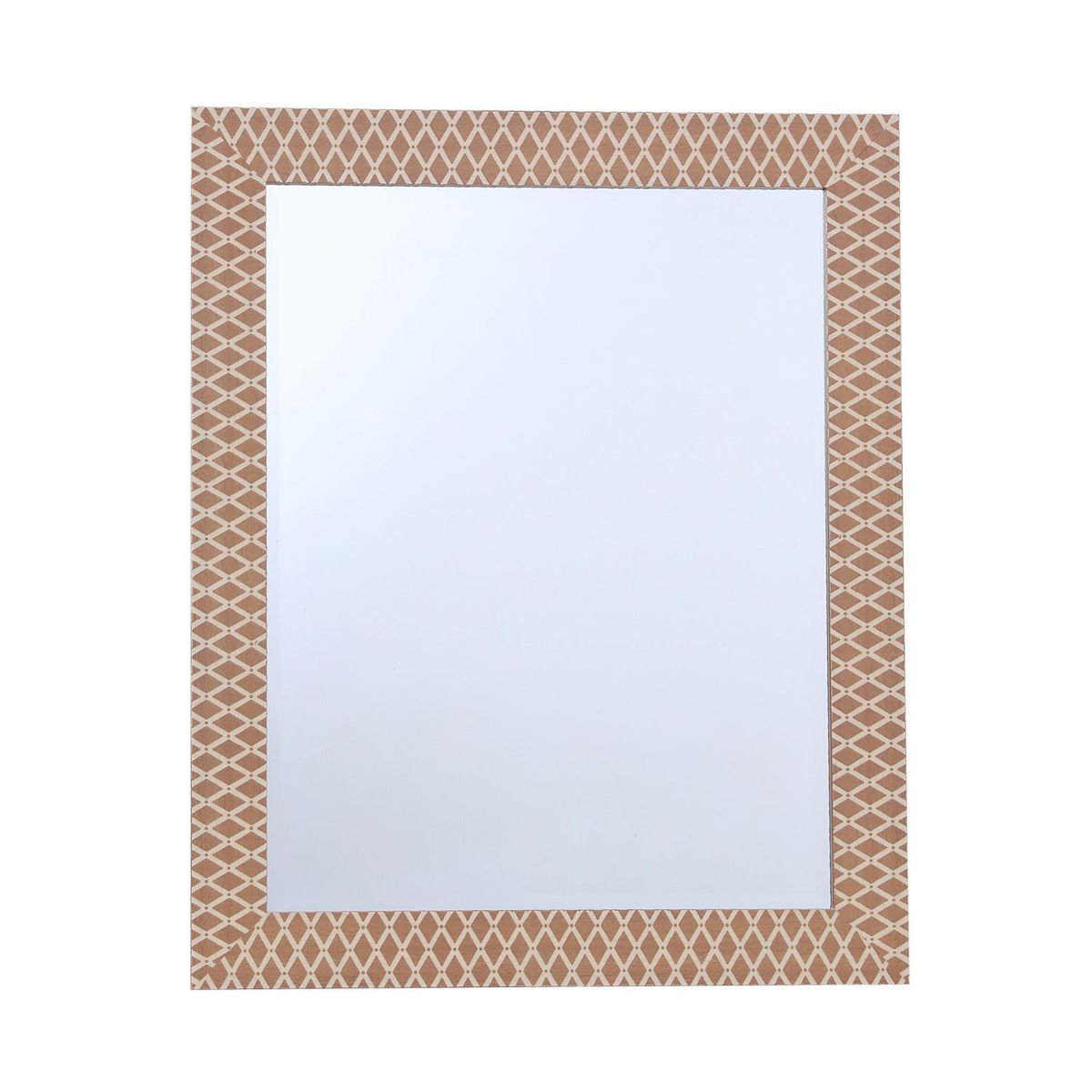 JUST HOME COLLECTION - Espejo Decorativo Forma Rectangular 69x84 cm Café Geo