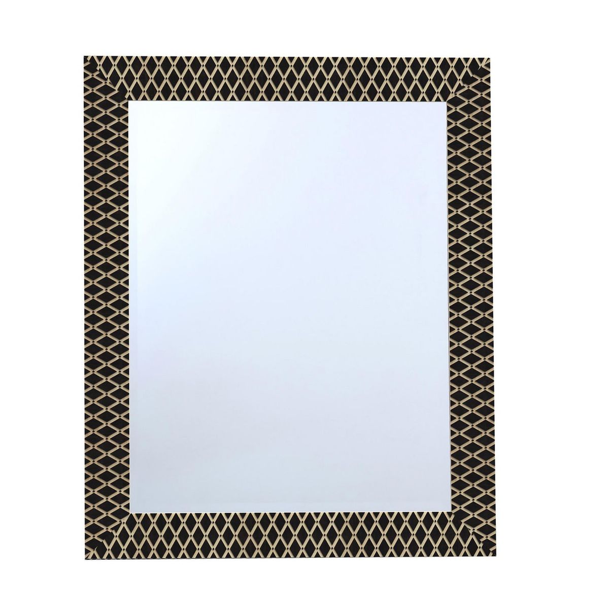 JUST HOME COLLECTION - Espejo Decorativo Forma Rectangular 69x84 cm Negro Geo