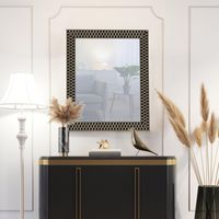 Espejo Decorativo Forma Rectangular 69x84 cm Negro Geo