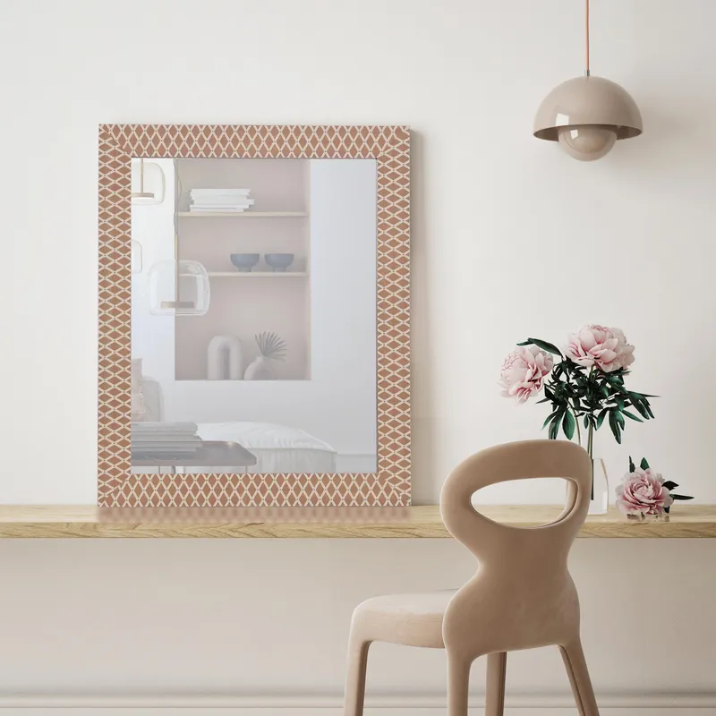 JUST HOME COLLECTION - Espejo Decorativo Forma Rectangular 69x84 cm Negro Geo