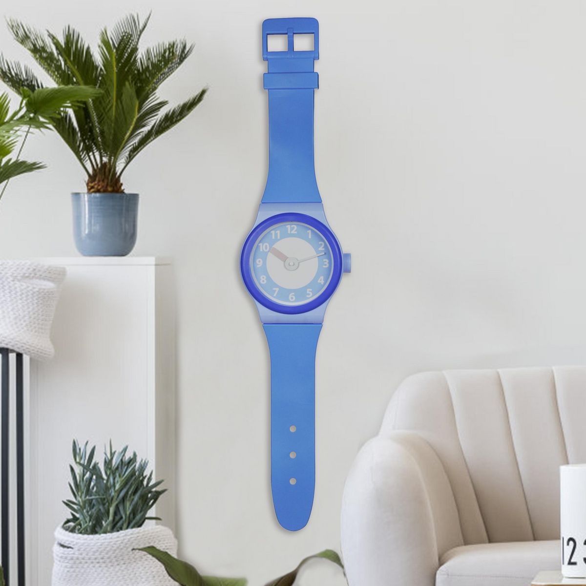 JUST HOME COLLECTION - Reloj muro wrist celeste