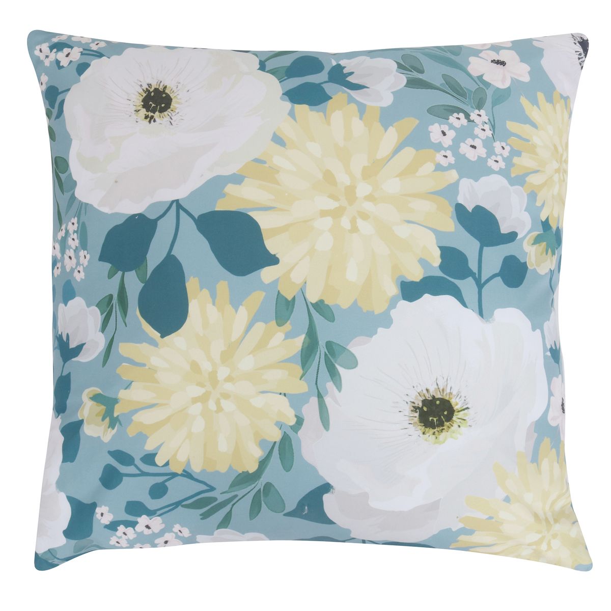 JUST HOME COLLECTION - Cojín Decorativo Flor Verde 45x45 cm