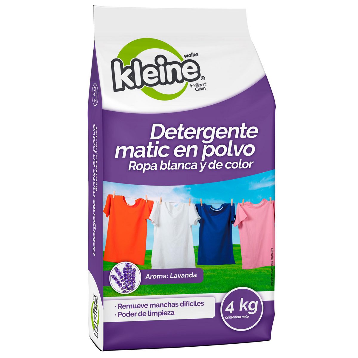KLEINE WOLKE - Detergente En Polvo Kleine Wolke 4 Kg Aroma Lavanda Ropa Blanca/color