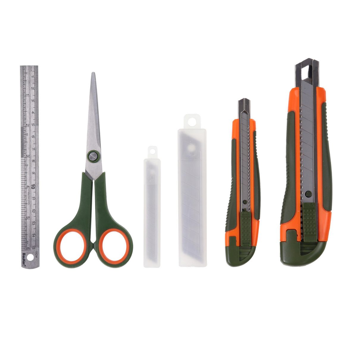 BAUKER - Kit Cuchillo y Tijera 4 Piezas