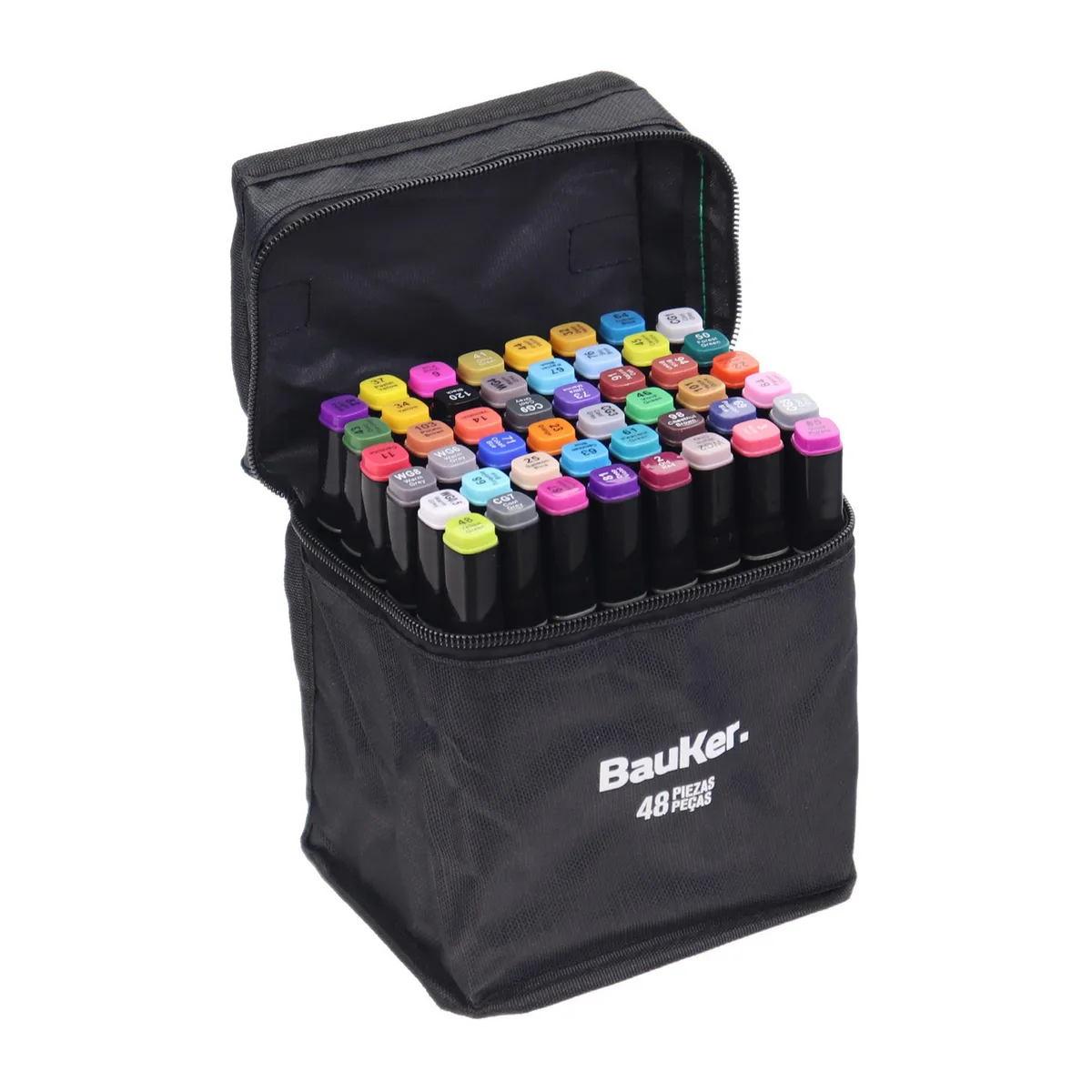 BAUKER - Marcadores Permanenetes 48 colores