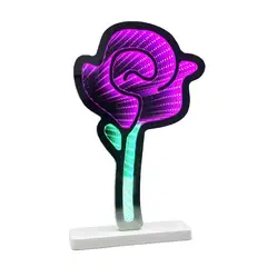 JUST HOME COLLECTION - Lámpara Mesa Led Neón Rosa Multicolor 5 W 6x27 cm