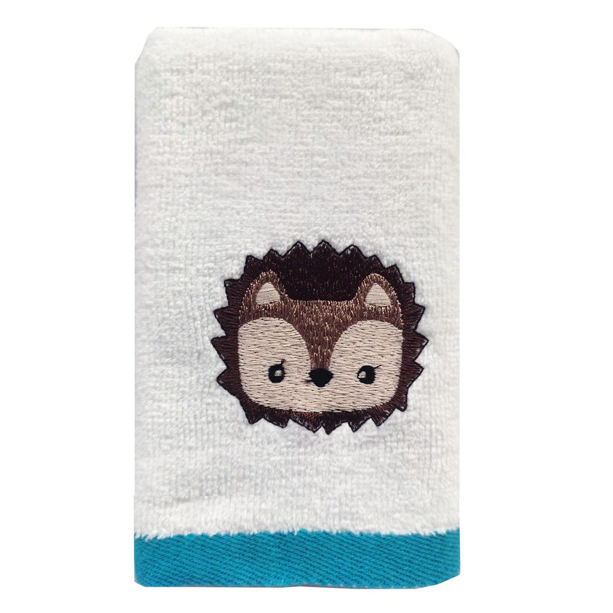 CASA BONITA - Toalla Infantil Puercoespin 380 gr Algodón 28x46 cm Blanco