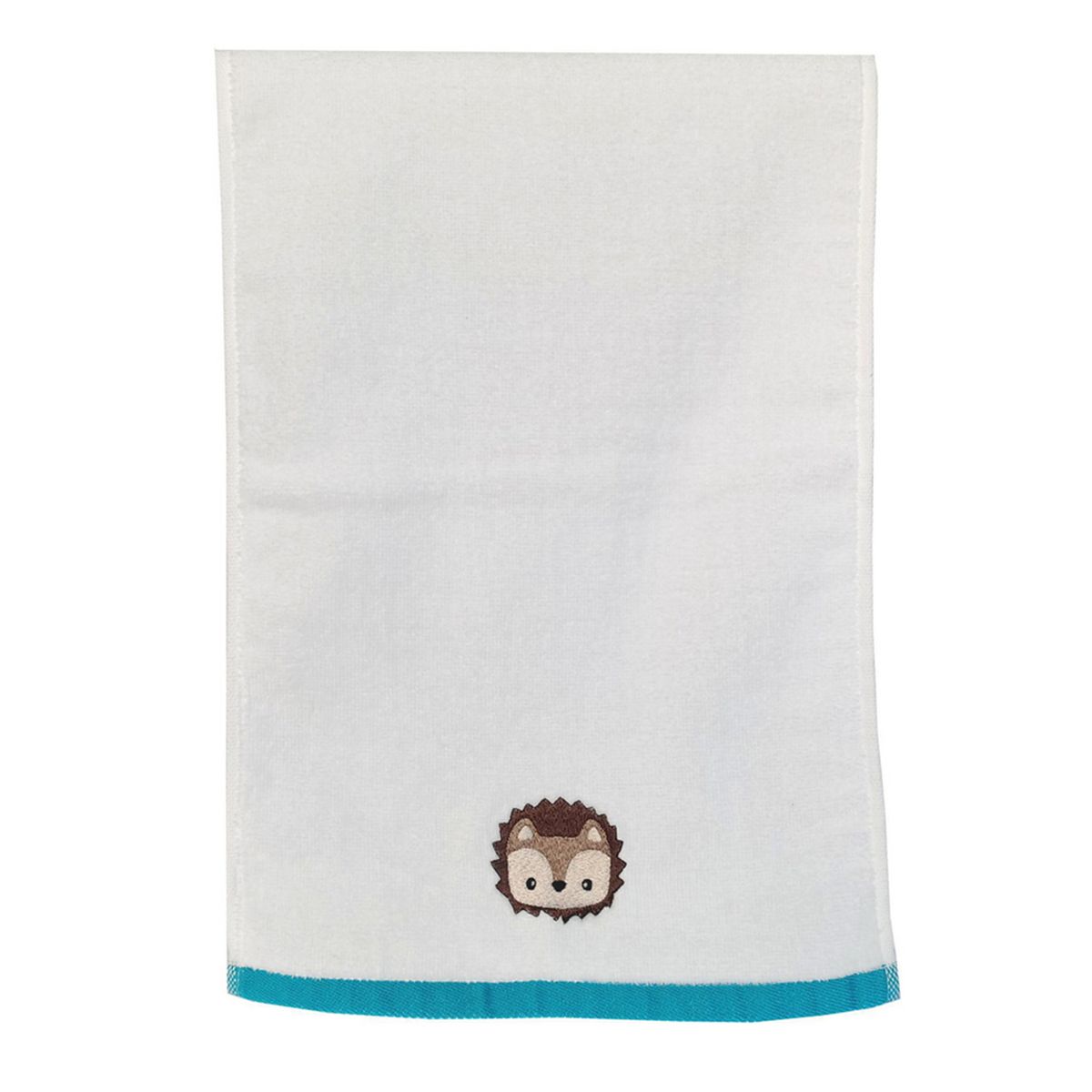 CASA BONITA - Toalla Infantil Puercoespin 380 gr Algodón 28x46 cm Blanco