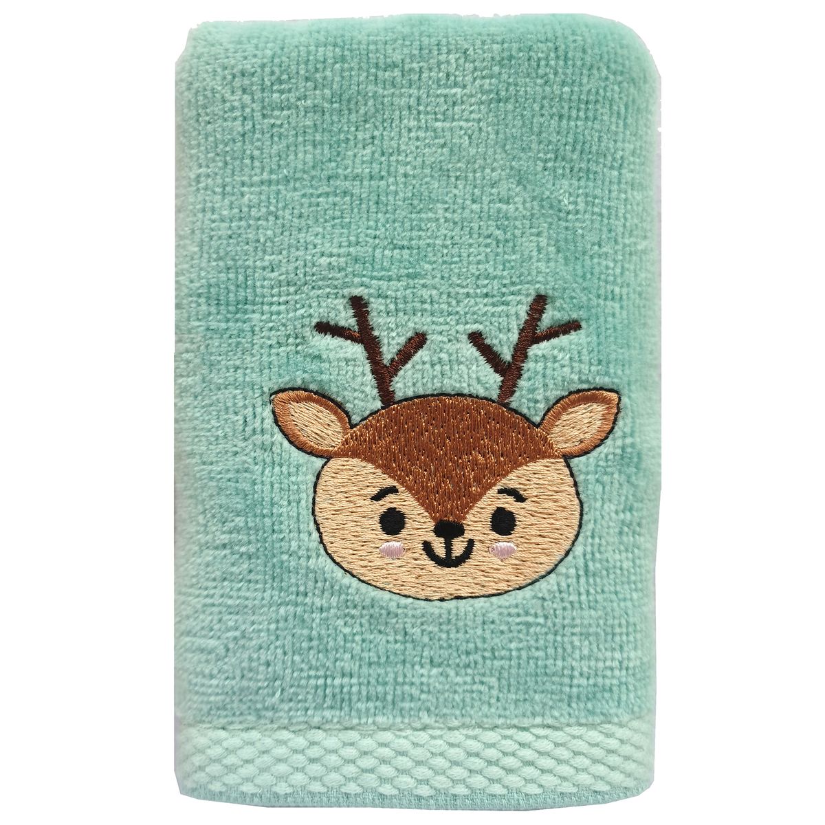 CASA BONITA - Toalla Infantil Conejo 380 gr Algodón 28x46 cm Celeste