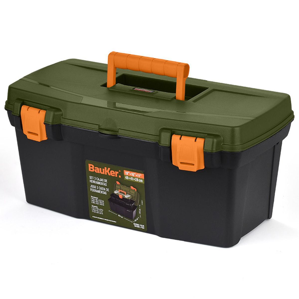 BAUKER - Set 3 Cajas HP 19"16" y 11"